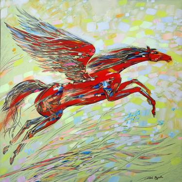 Original Expressionism Animal Paintings by Aibek Begalin