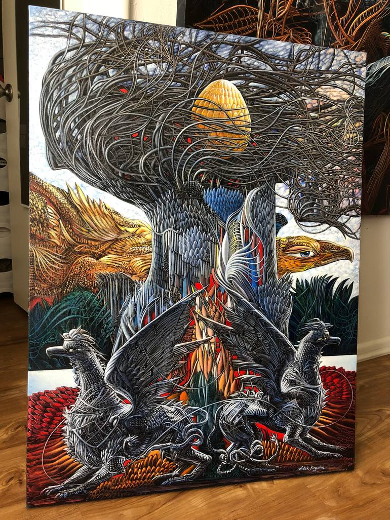 Original Expressionism Fantasy Painting by Aibek Begalin