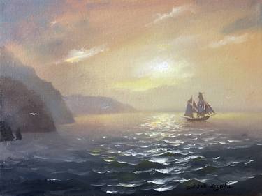 Print of Figurative Seascape Paintings by Aibek Begalin