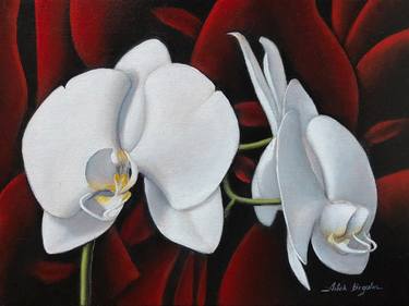 Print of Figurative Floral Paintings by Aibek Begalin
