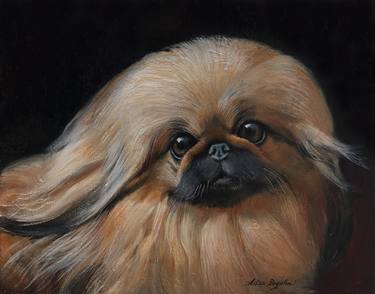 Print of Realism Dogs Paintings by Aibek Begalin