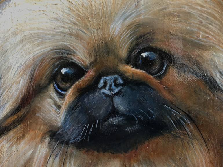 Original Figurative Dogs Painting by Aibek Begalin