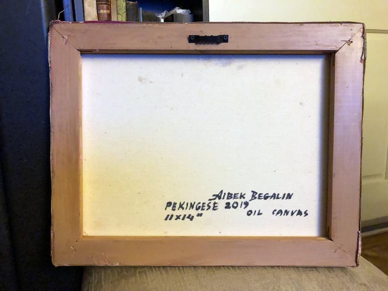 Original Figurative Dogs Painting by Aibek Begalin