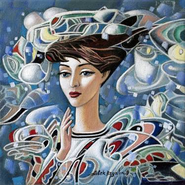 Original Art Deco Love Paintings by Aibek Begalin