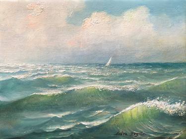 Print of Seascape Paintings by Aibek Begalin