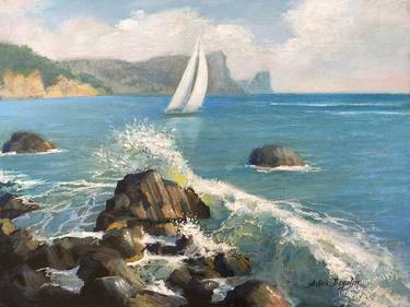 Print of Realism Seascape Paintings by Aibek Begalin
