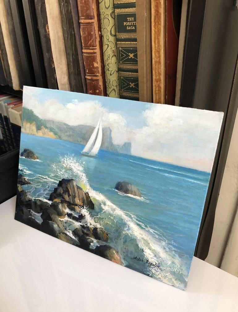 Original Realism Seascape Painting by Aibek Begalin