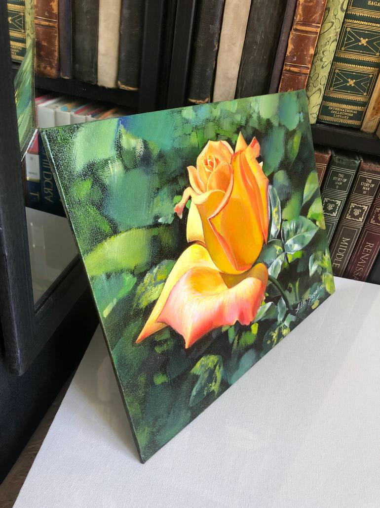 Original Impressionism Garden Painting by Aibek Begalin