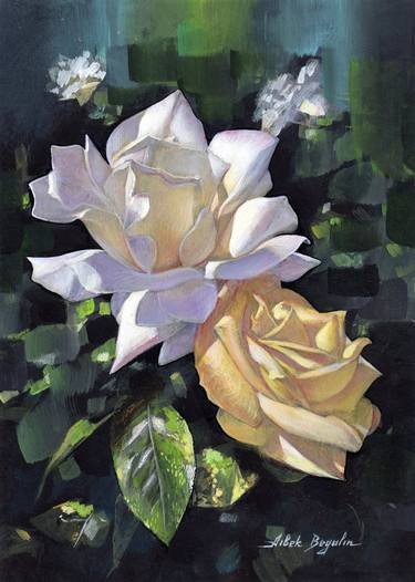 Original Impressionism Floral Paintings by Aibek Begalin