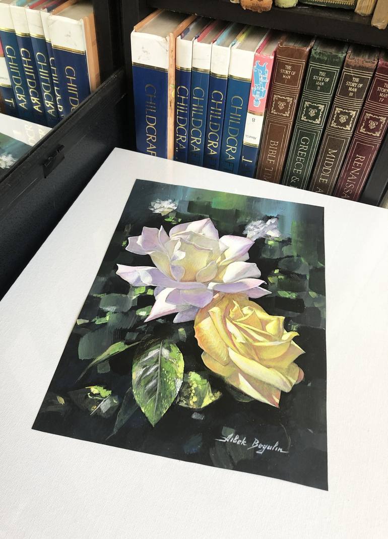 Original Floral Painting by Aibek Begalin