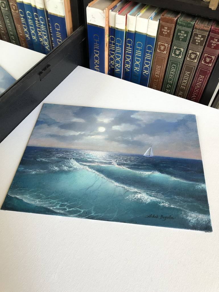 Original Realism Seascape Painting by Aibek Begalin