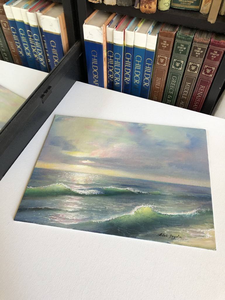 Original Impressionism Seascape Painting by Aibek Begalin