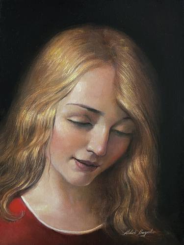 Print of Realism Portrait Paintings by Aibek Begalin