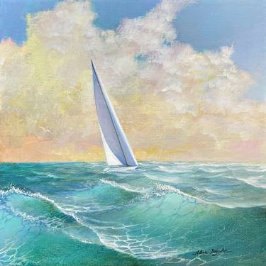 Print of Impressionism Yacht Paintings by Aibek Begalin
