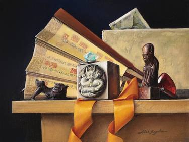 Print of Figurative Still Life Paintings by Aibek Begalin