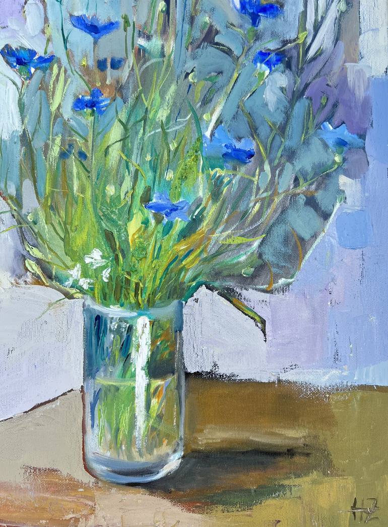 Original Contemporary Floral Painting by Hanna Zakharchenko