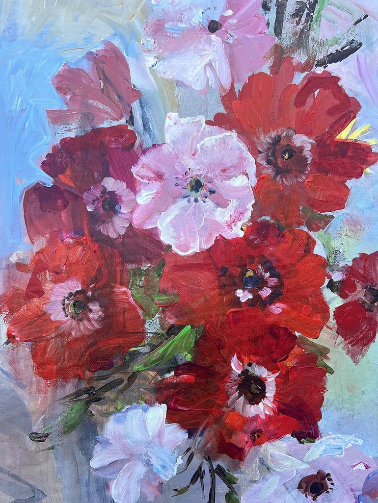 Original Contemporary Floral Painting by Hanna Zakharchenko