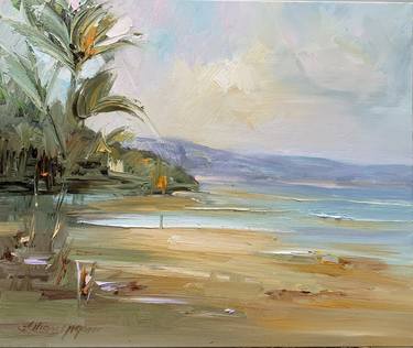 Original Impressionism Beach Paintings by Liliana Gigovic