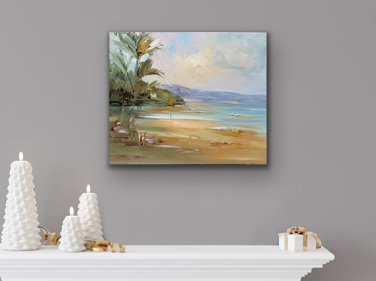 Original Impressionism Beach Painting by Liliana Gigovic