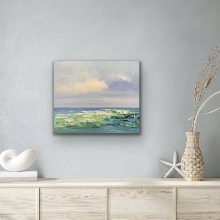 Original Impressionism Seascape Painting by Liliana Gigovic