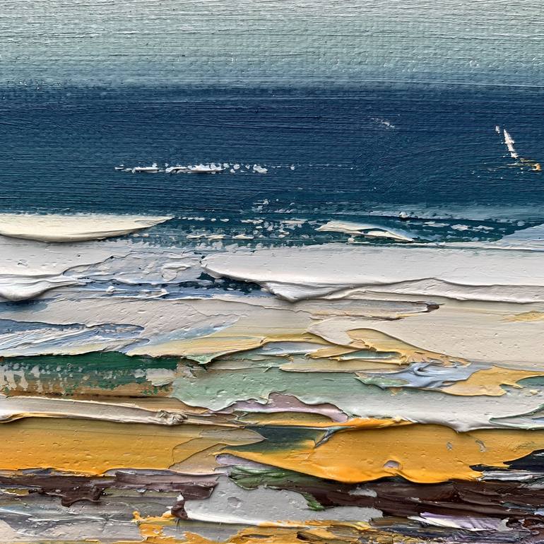 Original Impressionism Beach Painting by Liliana Gigovic
