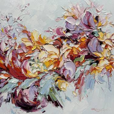 Original Contemporary Floral Paintings by Liliana Gigovic