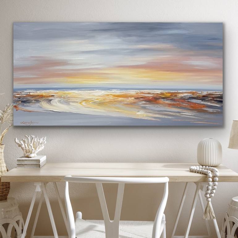 Original Impressionism Beach Painting by Liliana Gigovic