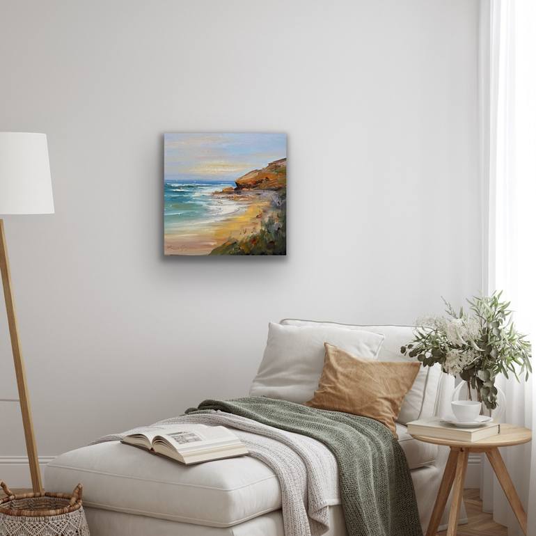 Original Impressionism Beach Painting by Liliana Gigovic