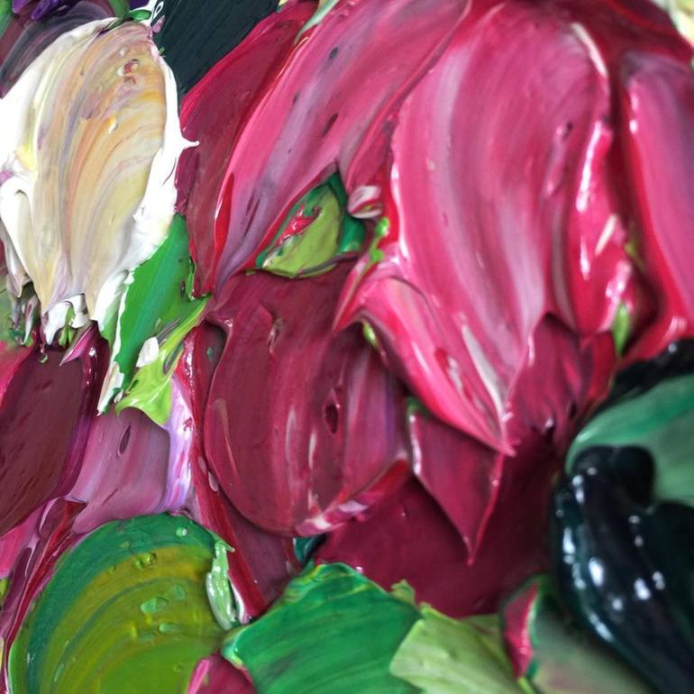 Original Modern Floral Painting by Liliana Gigovic