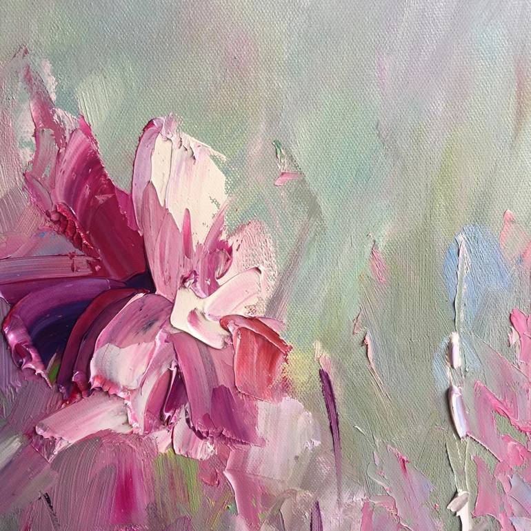 Original Impressionism Floral Painting by Liliana Gigovic