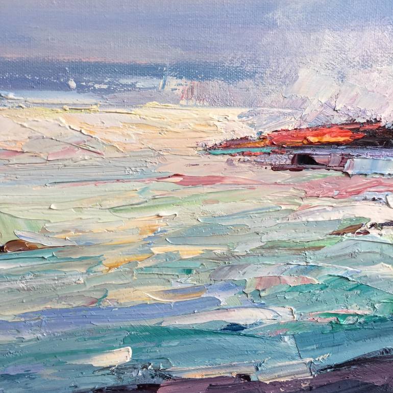 Original Impressionism Seascape Painting by Liliana Gigovic