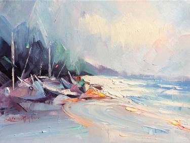 Original Impressionism Seascape Paintings by Liliana Gigovic