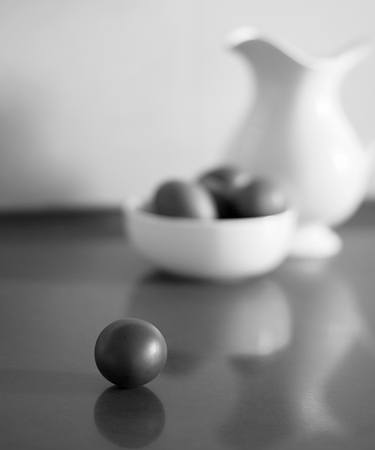 Still Life with brown Eggs.Black and White Composition.Retro style - Limited Edition 1 of 10 thumb