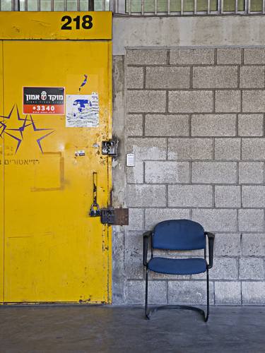 Blue chair and Yellow Metall Door - Limited Edition of 25 thumb