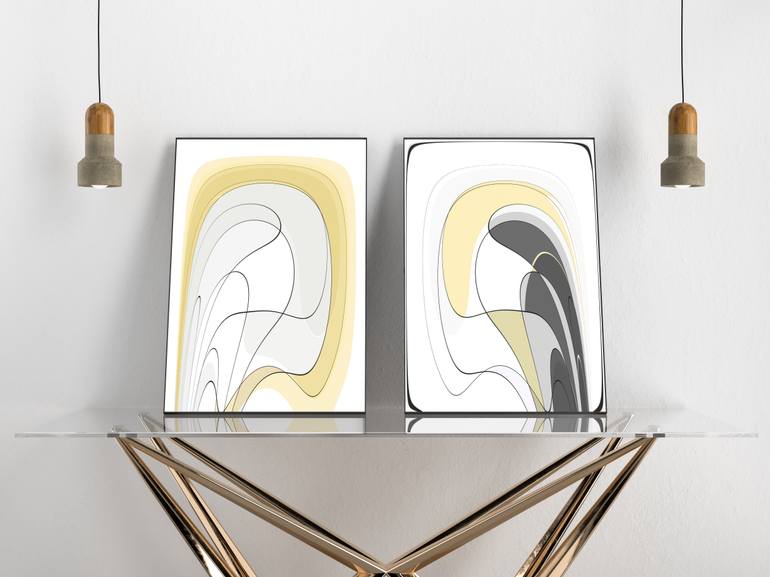 Original Abstract Expressionism Abstract Mixed Media by Rita Kapitulski