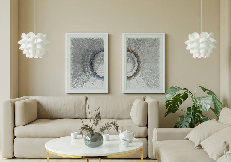 Original Abstract Expressionism Abstract Mixed Media by Rita Kapitulski