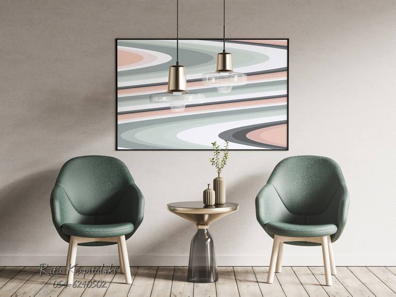 Original Abstract Expressionism Abstract Mixed Media by Rita Kapitulski