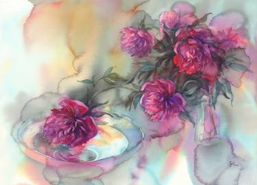 Print of Realism Floral Paintings by Egle Lipeikaite