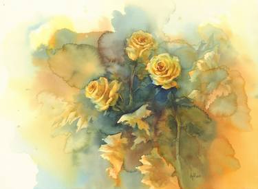 Print of Realism Floral Paintings by Egle Lipeikaite