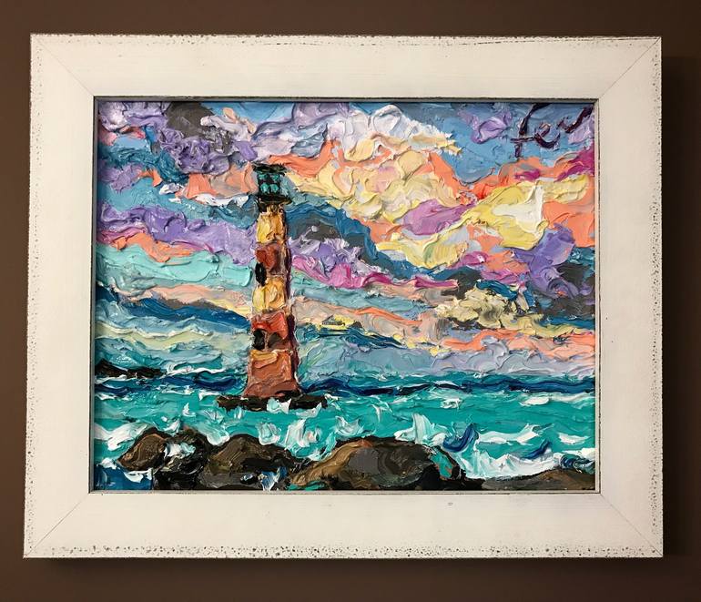 Original Expressionism Seascape Painting by Fer Caggiano