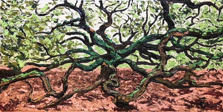 Angel Oak Tree Painting By Fer Caggiano Saatchi Art