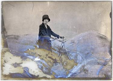 Woman with Bicycle, OB15527    -  limited edition of 25 thumb