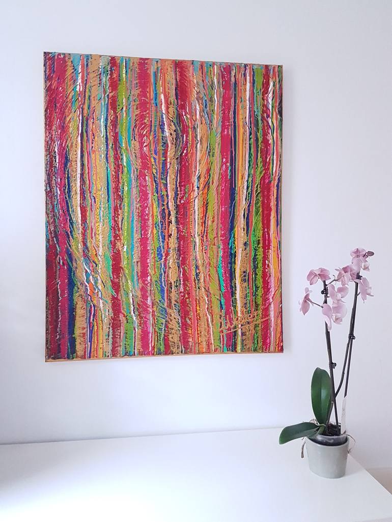 Original Abstract Expressionism Abstract Painting by Eva Weller
