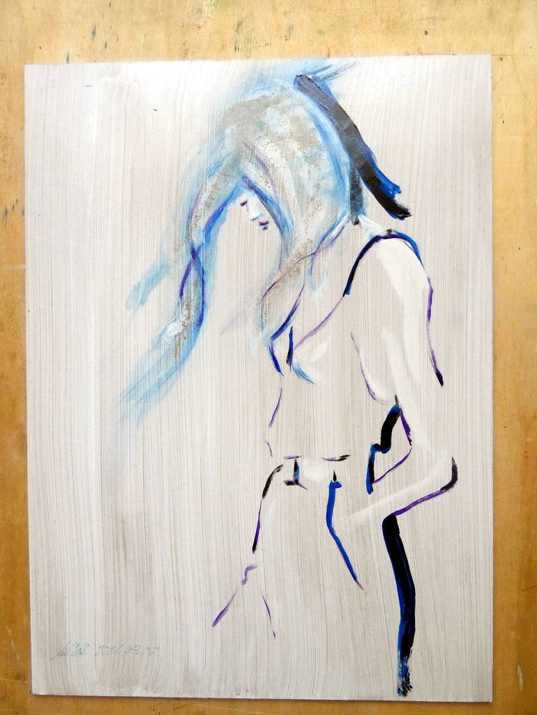 Original Women Painting by Zoltan Vasanits