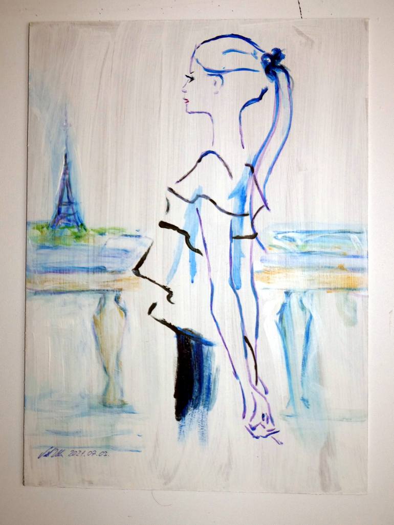 Original Women Painting by Zoltan Vasanits