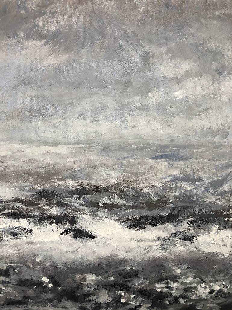 Original Modernism Beach Painting by Jennifer Swoyer