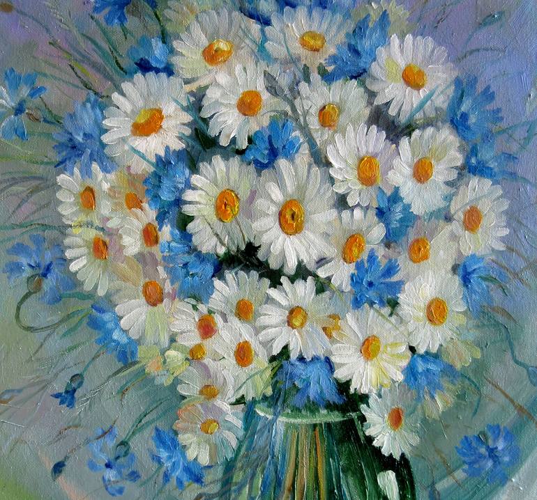 Original Expressionism Floral Painting by Nadia Bykova