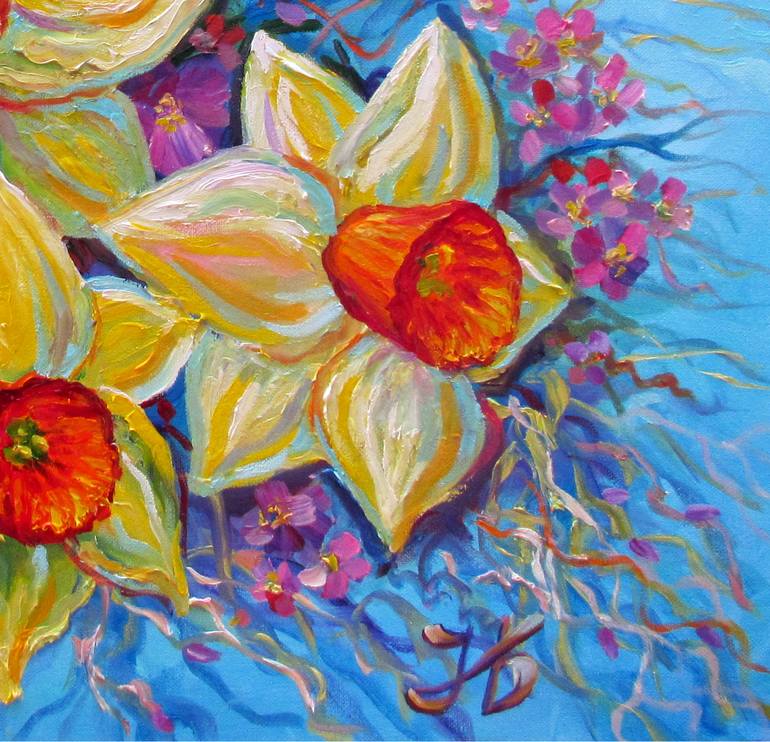 Original Impressionism Floral Painting by Nadia Bykova