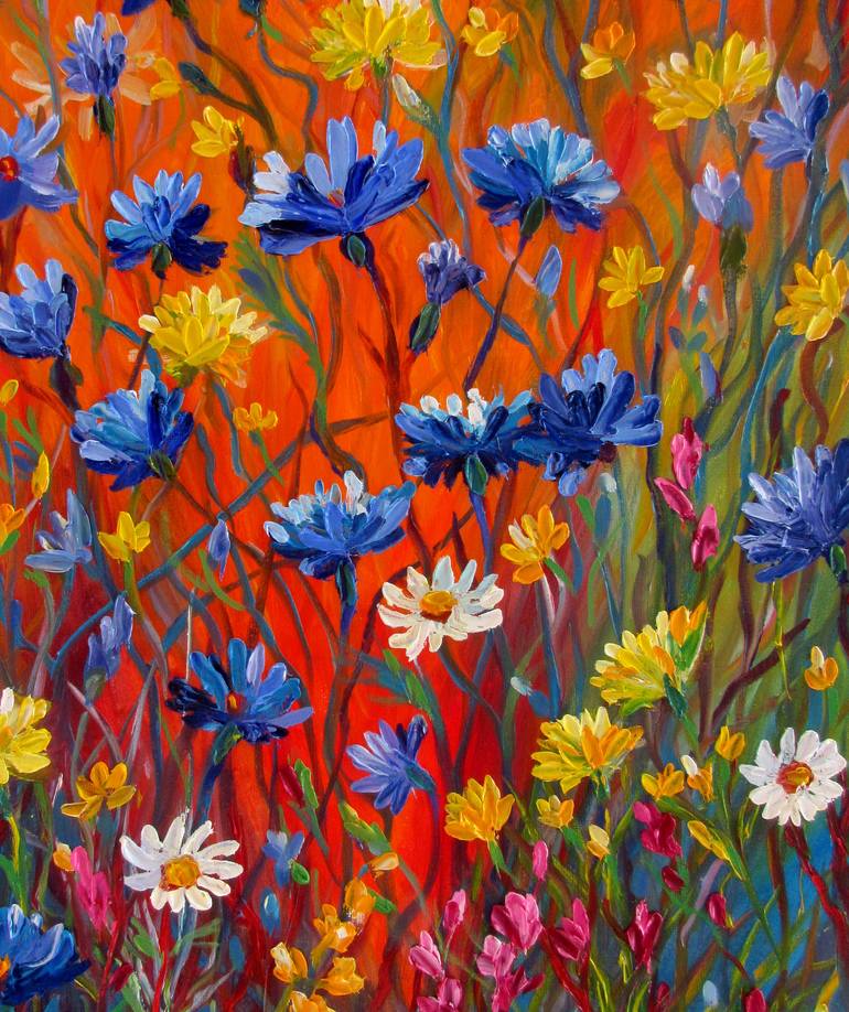 Original Impressionism Floral Painting by Nadia Bykova