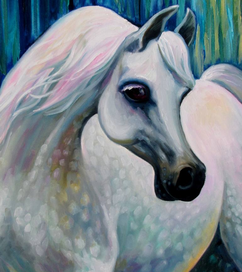 Original Realism Horse Painting by Nadia Bykova